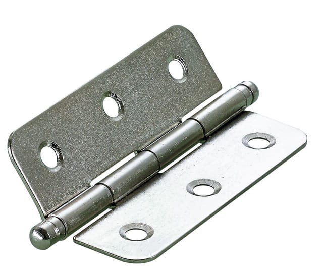 Hettich Zierscharnier Stahl, vernickelt, 60 x 40 mm, 1 Stück Klappscharnier