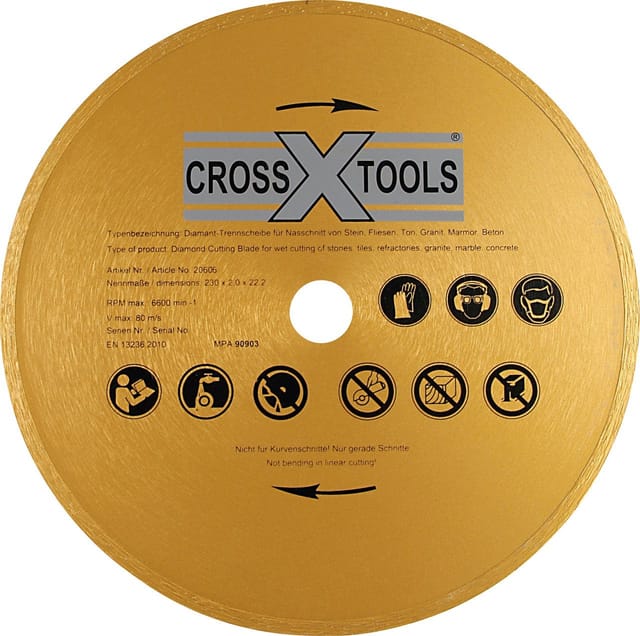 Cross Tools Diamanttrennscheibe 230 x 25,4 mm Trennscheibe