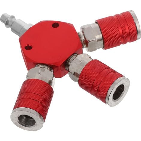 Schnellkupplung Aus Rotem Stahl Für Pneumatische Luftverteiler, 2-wege-anschluss, Hochleistungs-hochdruckanschluss Für Industriekompressoren Und Schläuche