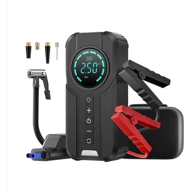 Starthilfe-luftpumpe Mit 150-psi-kompressor Und 2000-a-powerbank Für Starthilfe, Batteriebeleuchtung Und Mehr.
