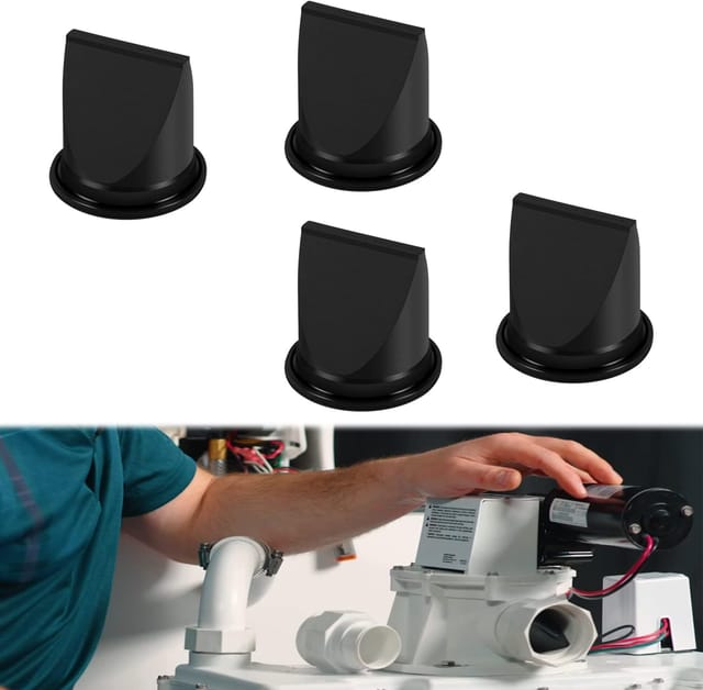 Satz Mit 4 Schwarzen 3,8-cm-db-ersatzventilen Für Dometic 385310076 – Kompatibel Mit Sealand S- Und T-serien-vakuumerzeugern Der Modelle S12d, S12dab, S24d, S32d, S115a, S12 52a, S32, T12 Und T24