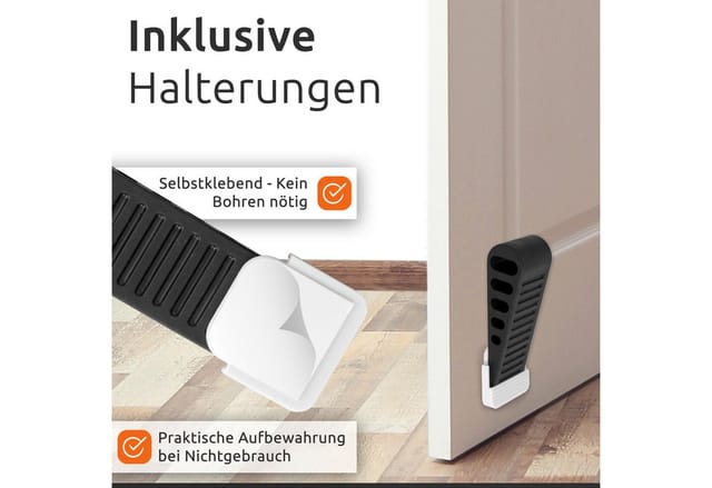Türkeil Gummi - Türstopper Keil 2 Stück - Premium TPR mit selbstklebendem