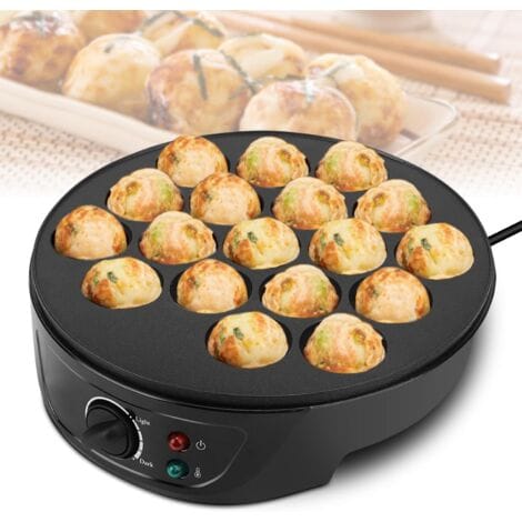 Takoyaki-maschine, 18-teilige Mini-elektro-takoyaki-pfanne Für Den Haushalt, Ideal Zum Selbermachen Von Japanischen Takoyaki-bällchen (eu)