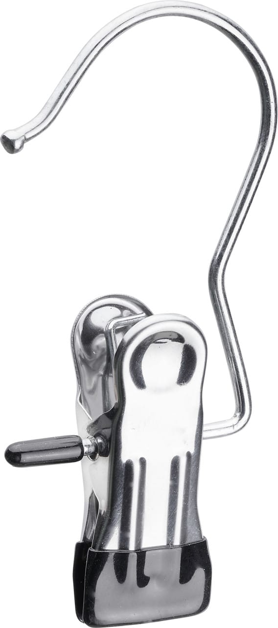 Hettich Kleiderhaken mit Klemme Stahl Ø 3,8 cm schwarz - 2 Stück Garderobenhaken