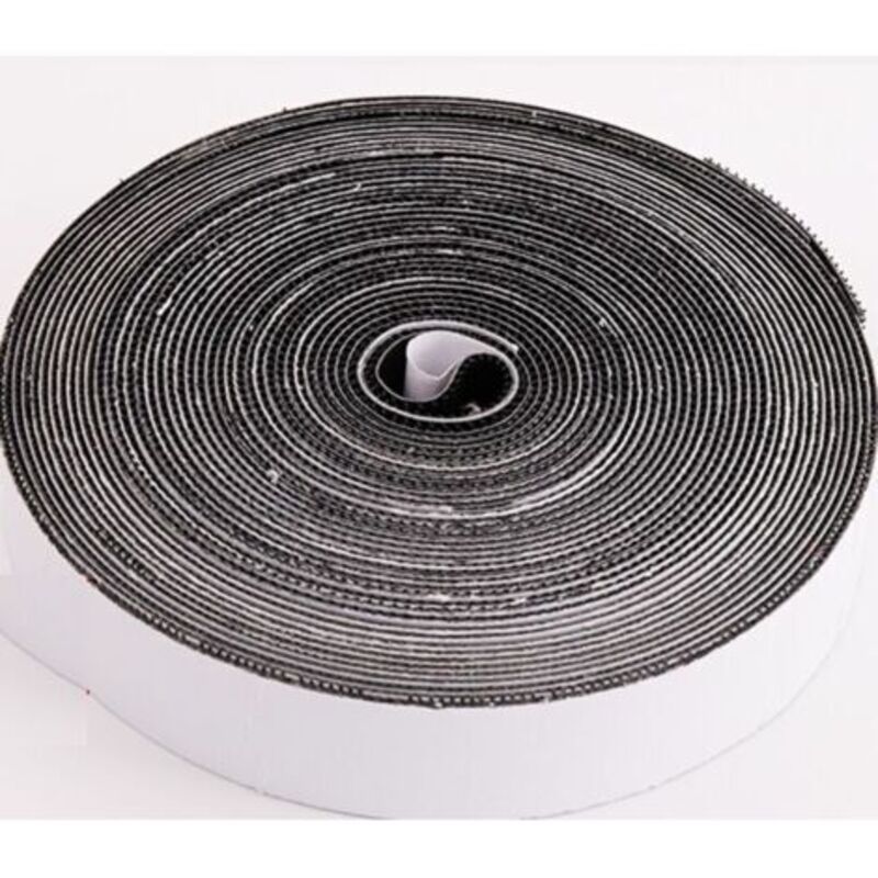 (1 Stück) Ruban Selbstklebendes Klettband Für Rahmenmontage, 20 Mm X 25 M - Schwarz