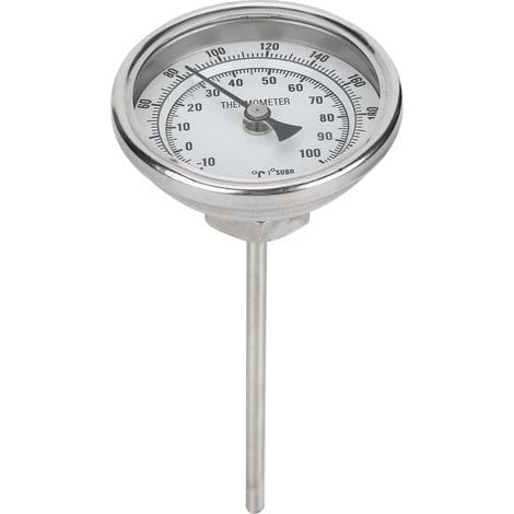 Edelstahl-zifferblattthermometer Mit 1/2-zoll-npt-gewinde, Thermometer Für Heimbraukessel, 0220℉ / 10100℃