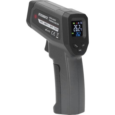 Infrarot-thermometer Für Speisen, Temperaturpistole, Einstellbares 12:1-schwerkraftverhältnis, Digitales, Hintergrundbeleuchtetes Lcd-display, Grün