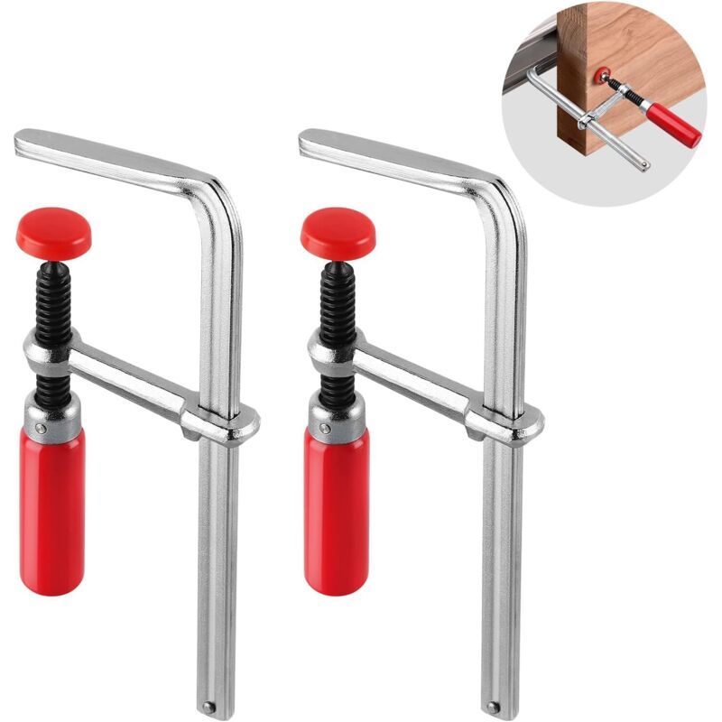 Serre-joint Rail De Guidage 2 Pièces 160x60mm Force De Serrage 220kg Compatible Tables Mft Et Rails De Scie À Chaîne