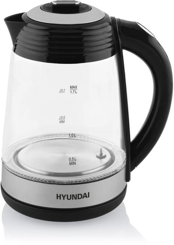 Hyundai Wasserkocher VK780 aus Glas, einstellbare Temperatur