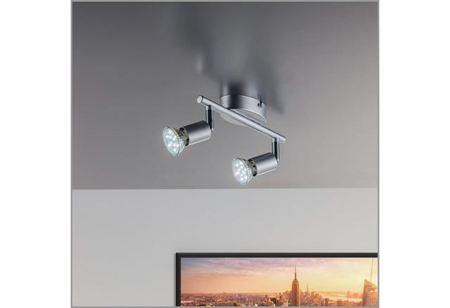 Deckenstrahler - 5,8W, 520lm, LED, schwenkbar, GU10, warmweiß, silberfarbig
