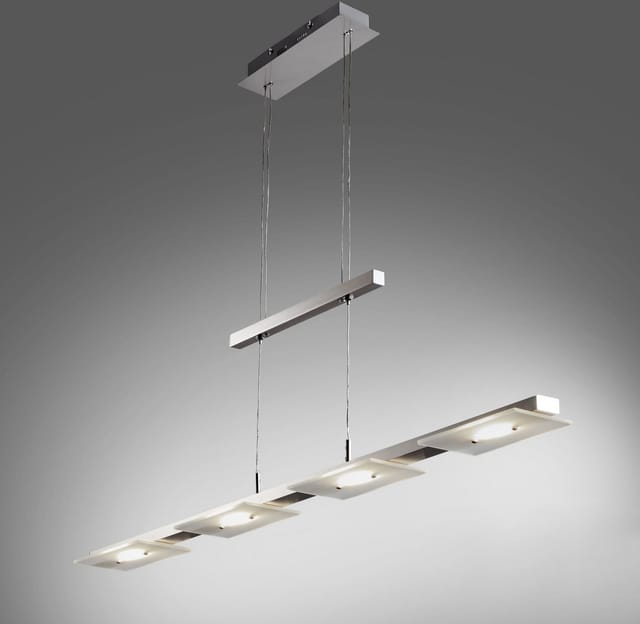 B.k.licht - Hängelampe - 18W, 1600lm, led, höhenverstellbar, , warmweiß, matt-nickel