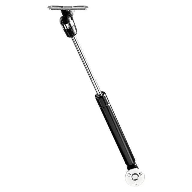 Hettich Klappenstütze mit Gasdruck 272 mm schwarz-silber Gartensteckdose