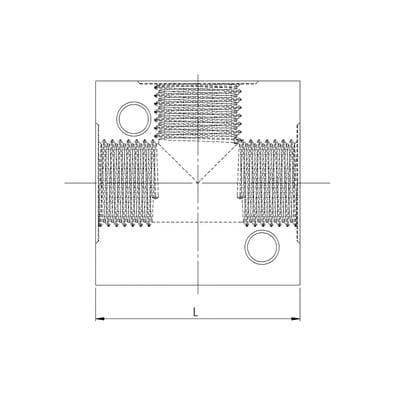 T-Verteiler, g 1/2 Aluminium, sw 30 - Riegler