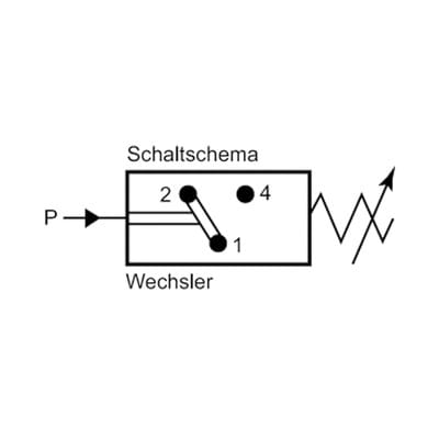Druckschalter, Wechselkontakt, Stahl ver., 42 v, g 1/4, 0,5-2 bar - Riegler