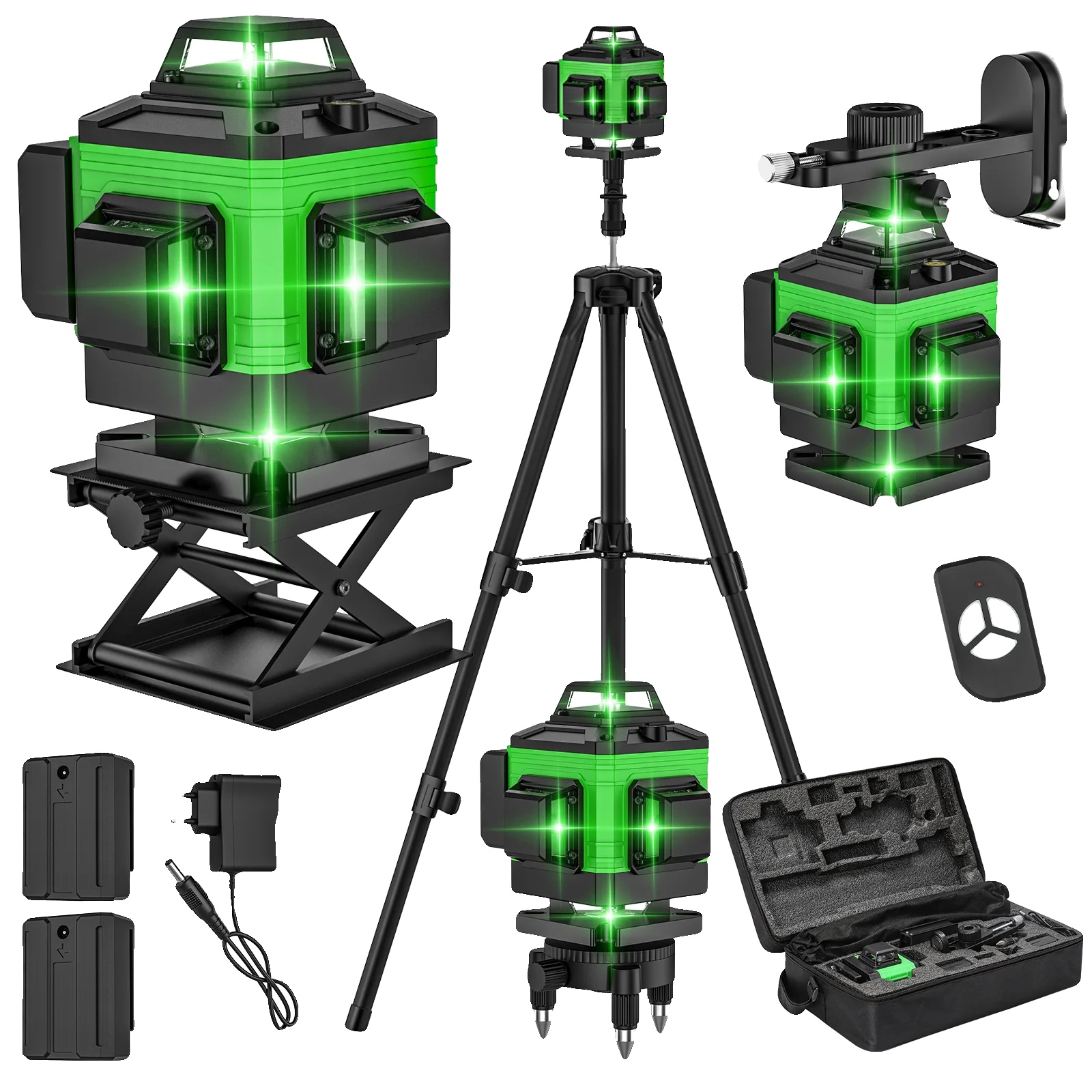 Laser-nivelliergerät, 16-linien-projektion, Usb-aufladbar, 16-linien-set