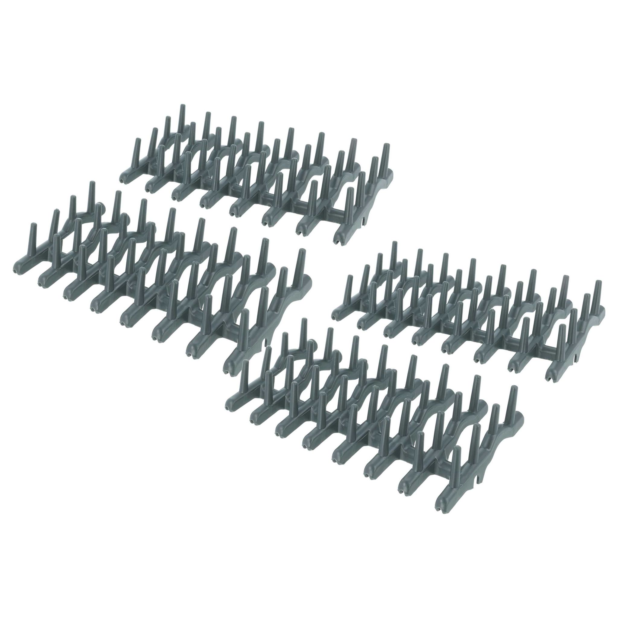 Vhbw 4x Oberkorbeinsatz Kompatibel Mit Zanker Zdt26030fa, Zdt26022fa Für Zdt26020fa, Zdt26010fa Geschirrspüler Spülmaschine - Gummi, Dunkelgrau