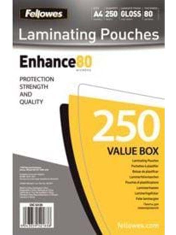Fellowes - Laminierfolie Enhance 80 5312903 din A4 tr 250 St./Pack.