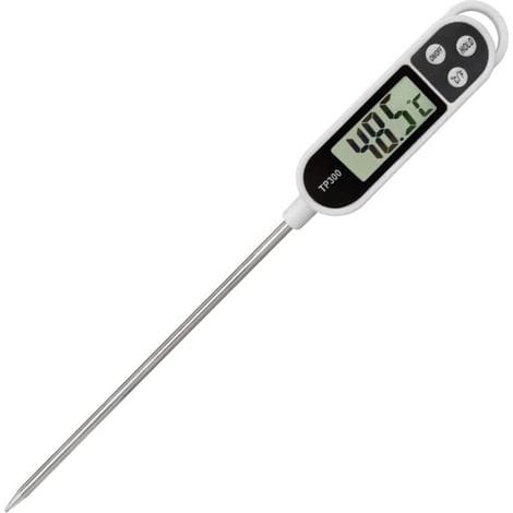 Digitales Kochthermometer Für Lebensmittel Und Fleisch, Sofortanzeige, Lange Sonde, Automatische Abschaltung, Lcd-anzeige, Geeignet Für Grill, Fleisch, Zucker, Milch Und Wasser.