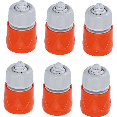 Set Mit 6 Kunststoff-schlauchverbindern – Rostfrei – Saug-/bewässerungsanschluss – Gartenadapter – Europäischer Standard