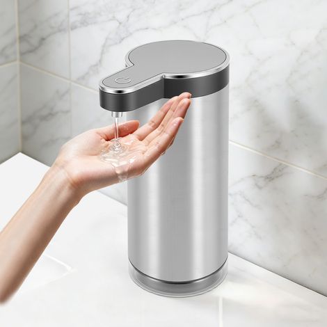 Automatischer Seifenspender Aus Edelstahl Mit Infrarotsensor, Wasserdicht, 350 Ml, Ipx5-wasserdichter Elektrischer Spender, Usb-c-aufladbar Für Küche Und Bad