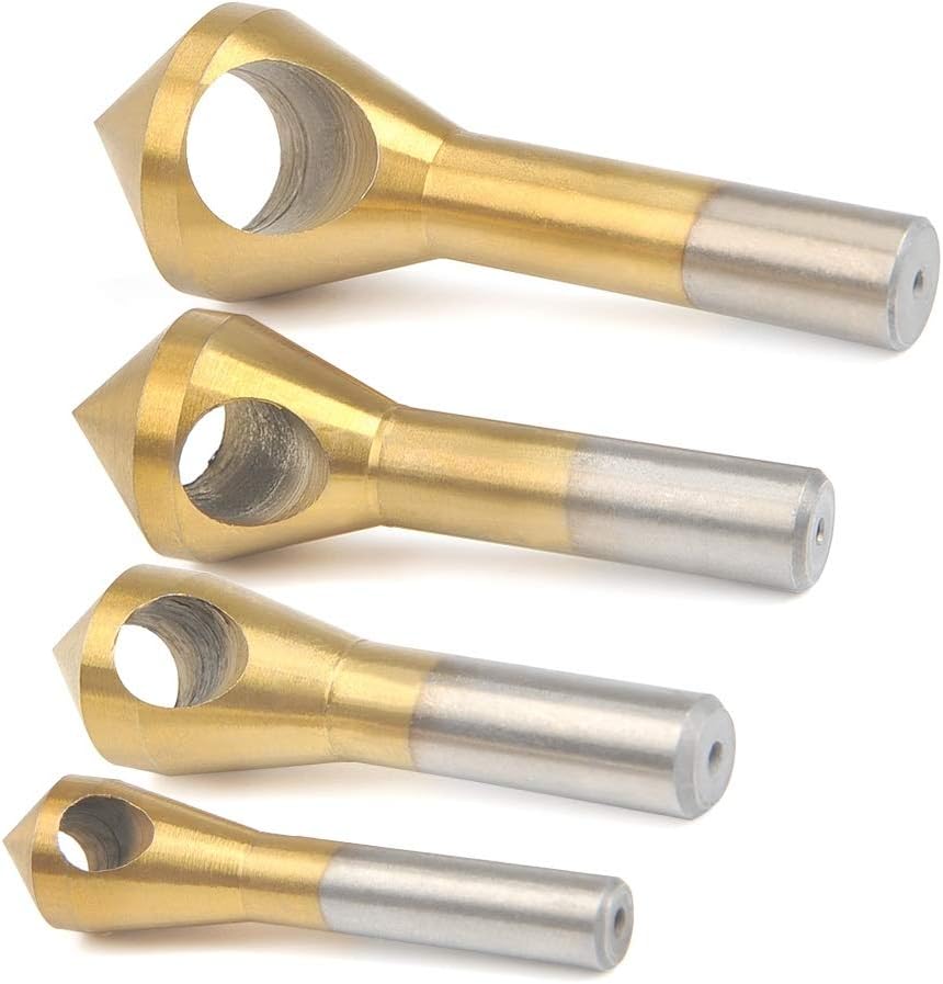 4-teiliges Anfaswerkzeug-set, Konischer Anfasbohrer, Konischer Entgratungsschneider Zum Schneiden Von Metall, Holz Und Kunststoff