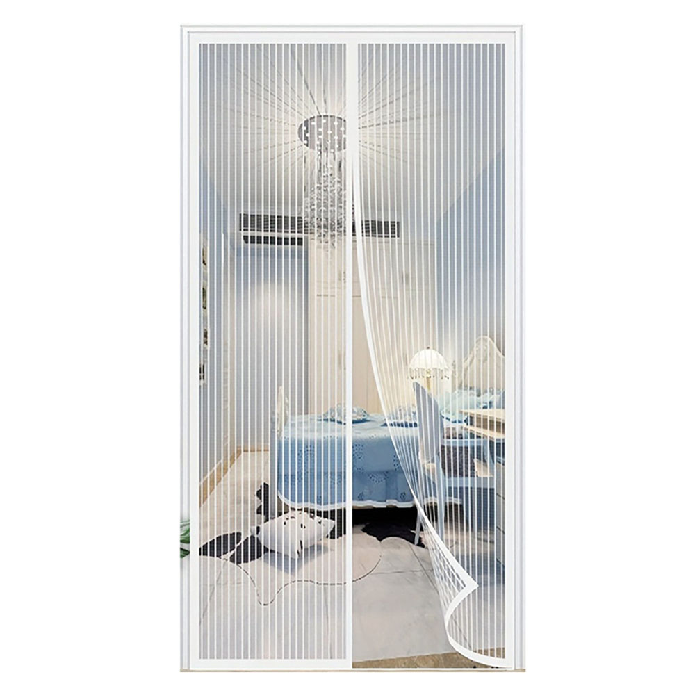 Magnetisches Moskitonetz Für Türen 90 X 210 Cm, Ideal Für Balkontüren, Wohnzimmertüren, Außentüren, Schiebetüren Usw., Weiß