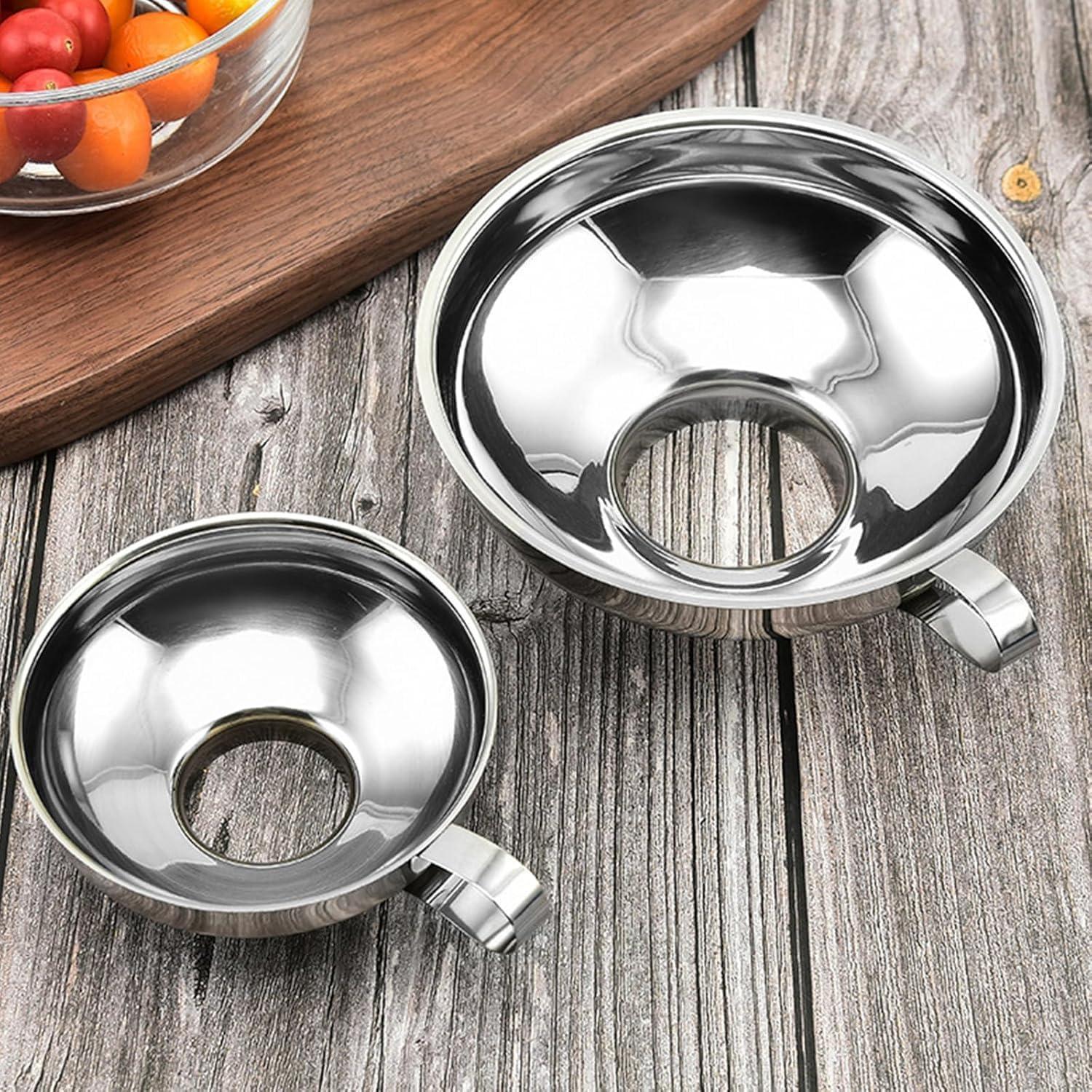 Edelstahl Trichter Set Mit Griff - 2 Stück Marmeladentrichter Für Gläser