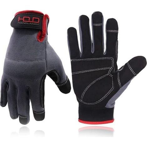 Handlandy Arbeitshandschuhe Für Damen Und Herren, Praktische Touchscreen-arbeitshandschuhe, Flexible Gartenhandschuhe, Größe 2xl