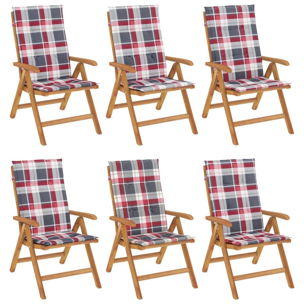 Maison Exclusive - Klappstühle Verstellbar Mit Kissen 6 Stk. Mass