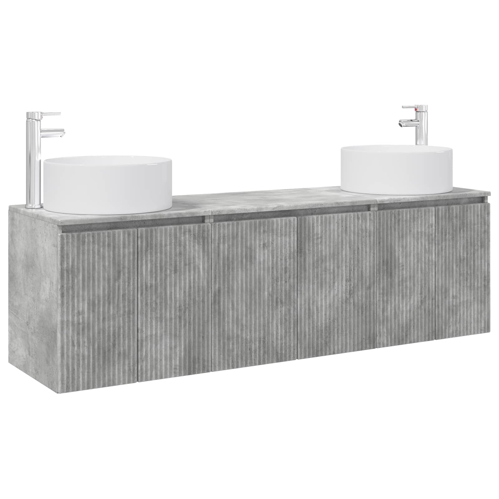 Maison Exclusive - Badezimmerschrank-set 3 Stk. Betongrau 161,5 X