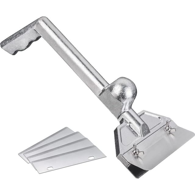 Grillfetter Mit 5 Klingen, Robustes, Rostbeständiges Grillzubehör Mit Flacher Oberfläche Und Ersatzklingen, Gewerbliches Grillreinigungswerkzeug (grillrasierer)