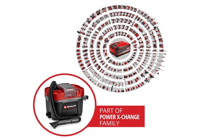 Einhell Professional Akku-Nass-Trockensauger TP-VC 18/10 Li BL L-Solo Power X-Change (18 V, Brushless, 10-L-Behälter, 2 Saugstufen, inkl.