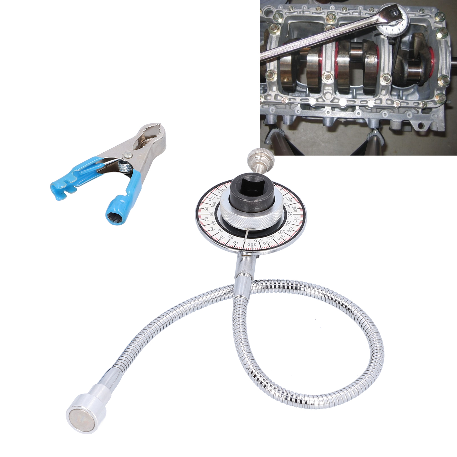 Wartung Und Reparatur Von Kraftfahrzeugen: 2-in-1-clip-on-magnetdrehmomentteiler (1/2 Zoll), Winkelmesser, Drehmoment- Und Winkelmesser, Universelle Zeigerskala.