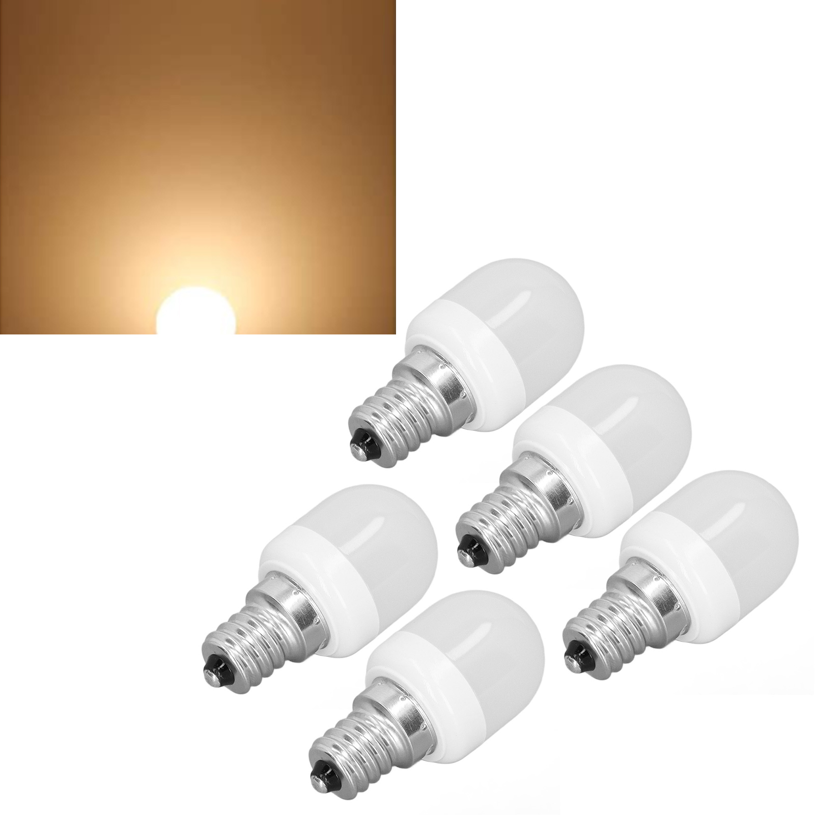 E12 Led-kronleuchterlampe, Schraubsockel, 1,5 W (entspricht Einer 15-w-led-lampe), 75 Lm, 110 V Wechselstrom, Warmweiß
