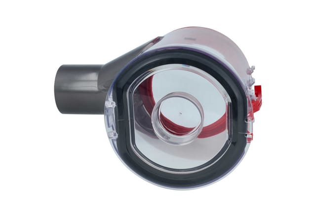 vhbw Staubbehälter kompatibel mit Dyson V7, V8 Staubsauger - Ersatzbehälter, Rot Grau, Transparent