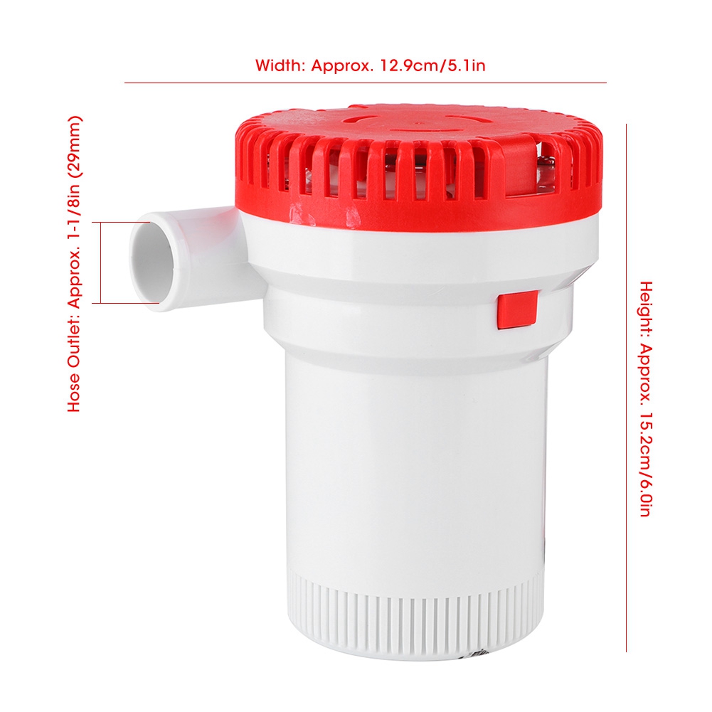 Hochleistungs-ballonpumpe 2000 Gph, Kleine Elektrische 12v/24v Dc-tauchpumpe, Marinepumpe Sfbp1-g2000-0112v