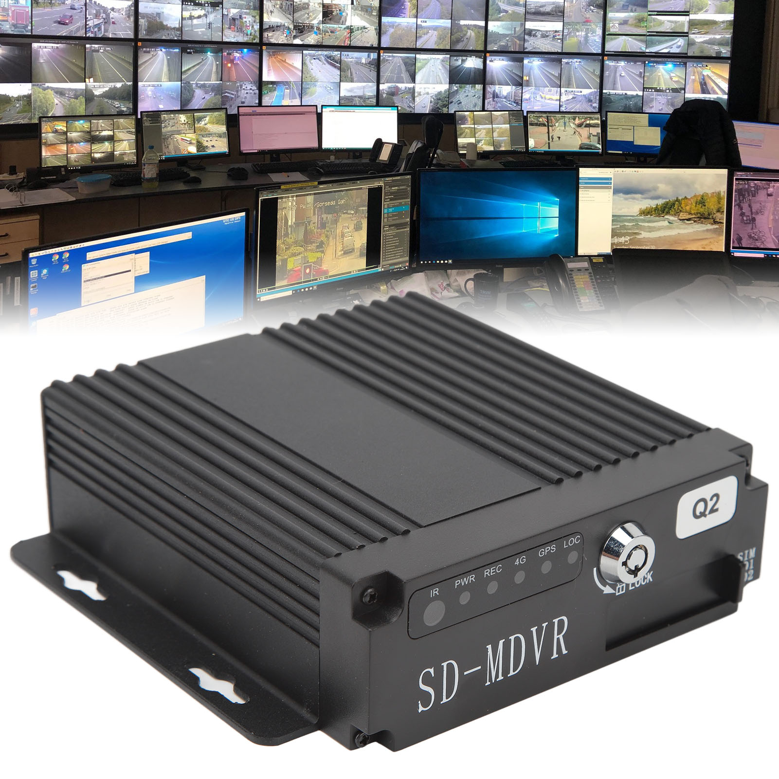 Kompakter Mobiler 8-kanal-digital-videosplitter, 1080p-digital-videorekorder (mdvr) Für Fahrzeuge, Kompatibel Mit Bussen, Panzern, Lastwagen, Booten Und Yachten.