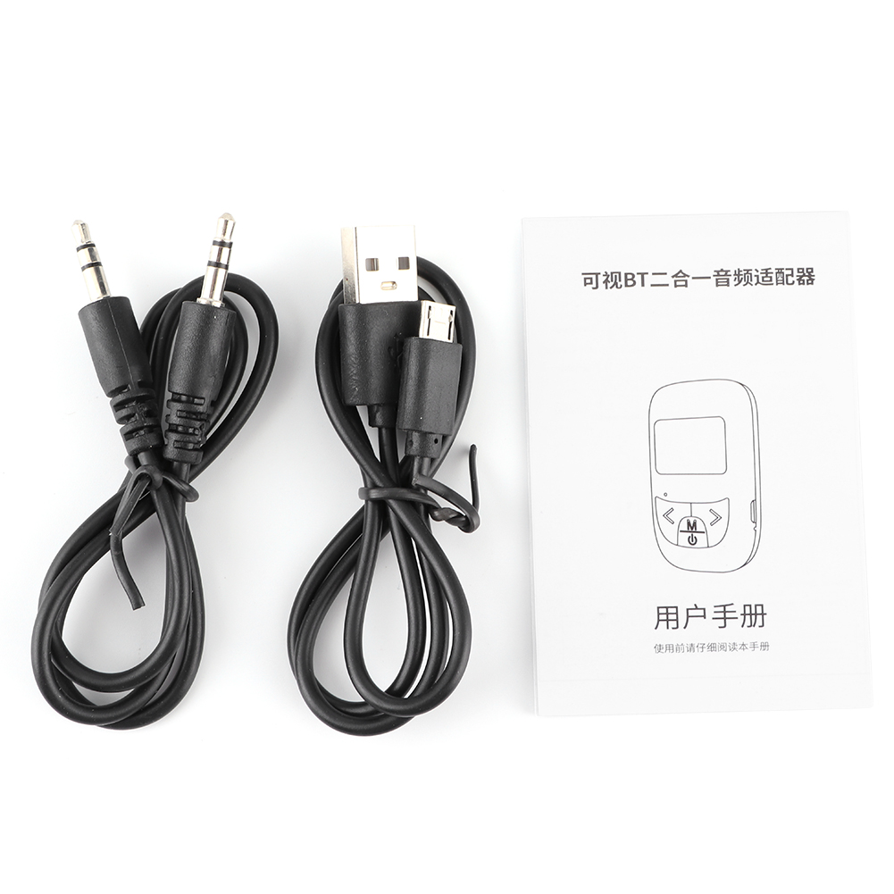 Bluetooth 5.0 Auto-audio-adapter, Bluetooth-empfänger Und -sender In Einem, Plug-and-play, Mit Lcd-bildschirm.