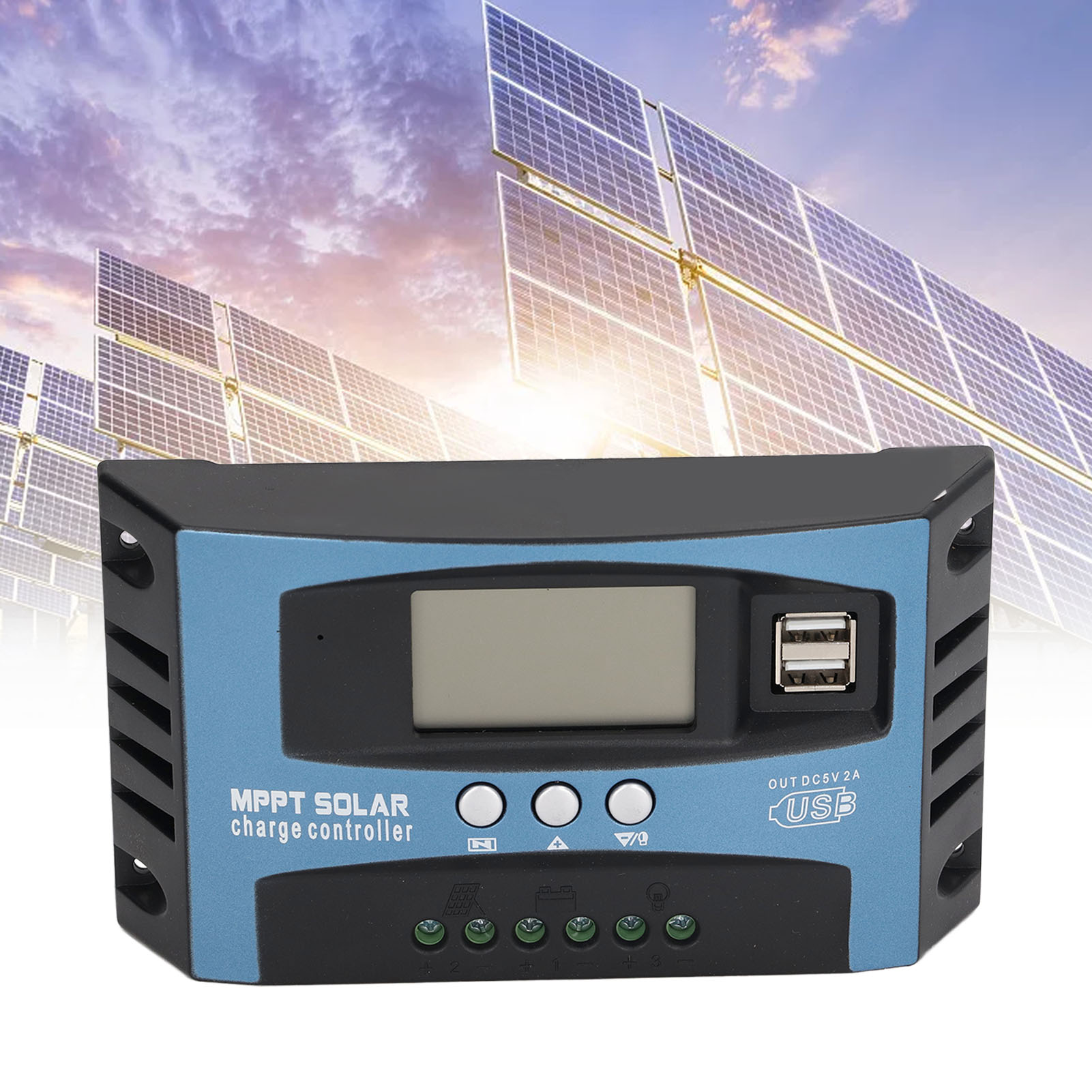 12/24v Solarmodul-laderegler, Mppt-laderegler, Wechselrichter, Ladegerät, Dual-usb-regler, 100a Photovoltaik-laderegler