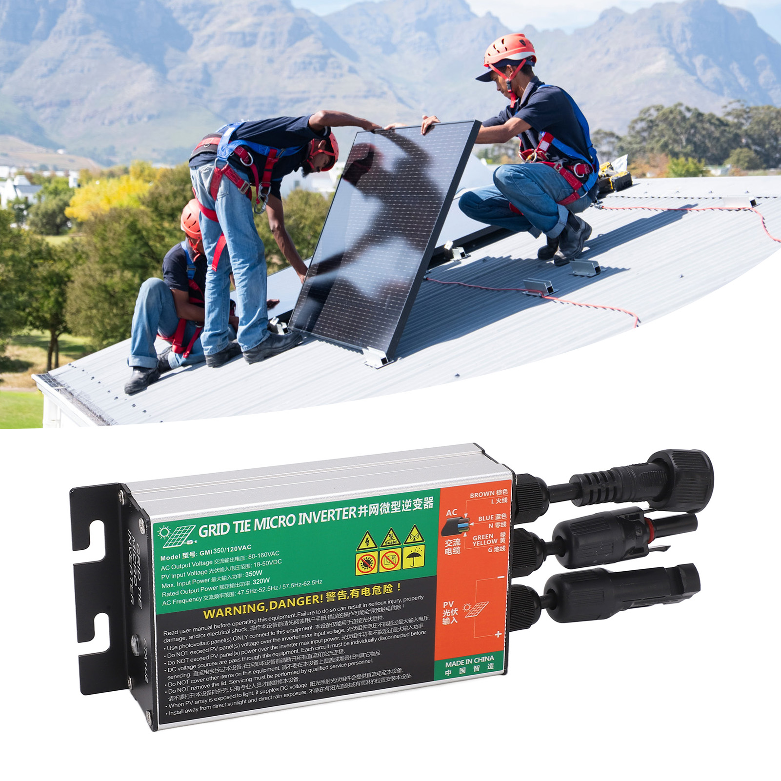 Gmi350w-ac110v Netzgekoppelter Photovoltaik-wechselrichter