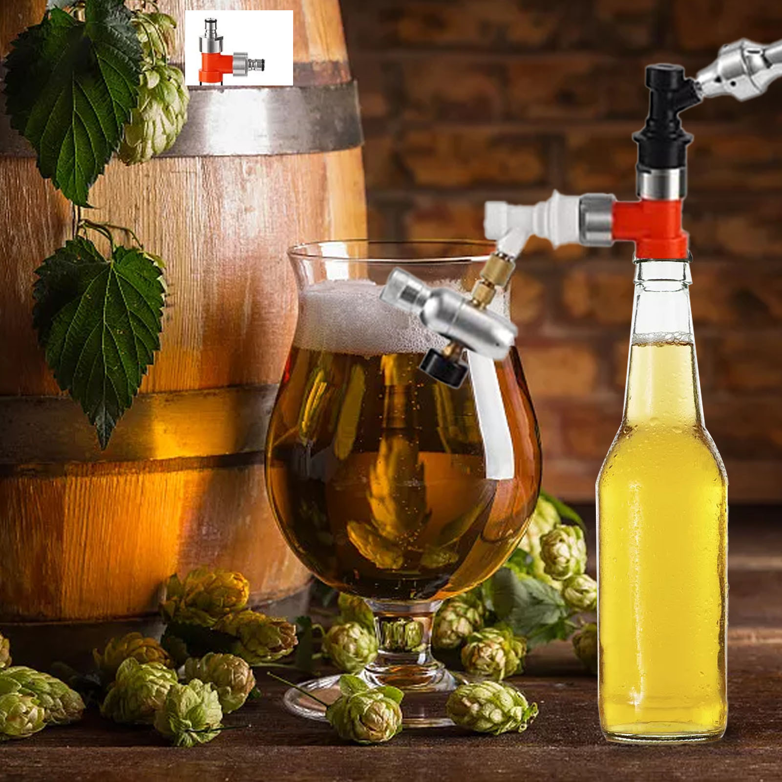 Anschlüsse Für Selbstgemachten Wein, Mineralwasser, Kohlensäurehaltige Getränke, T-stücke Für Bierfässer, Adapter Für Gärtanks