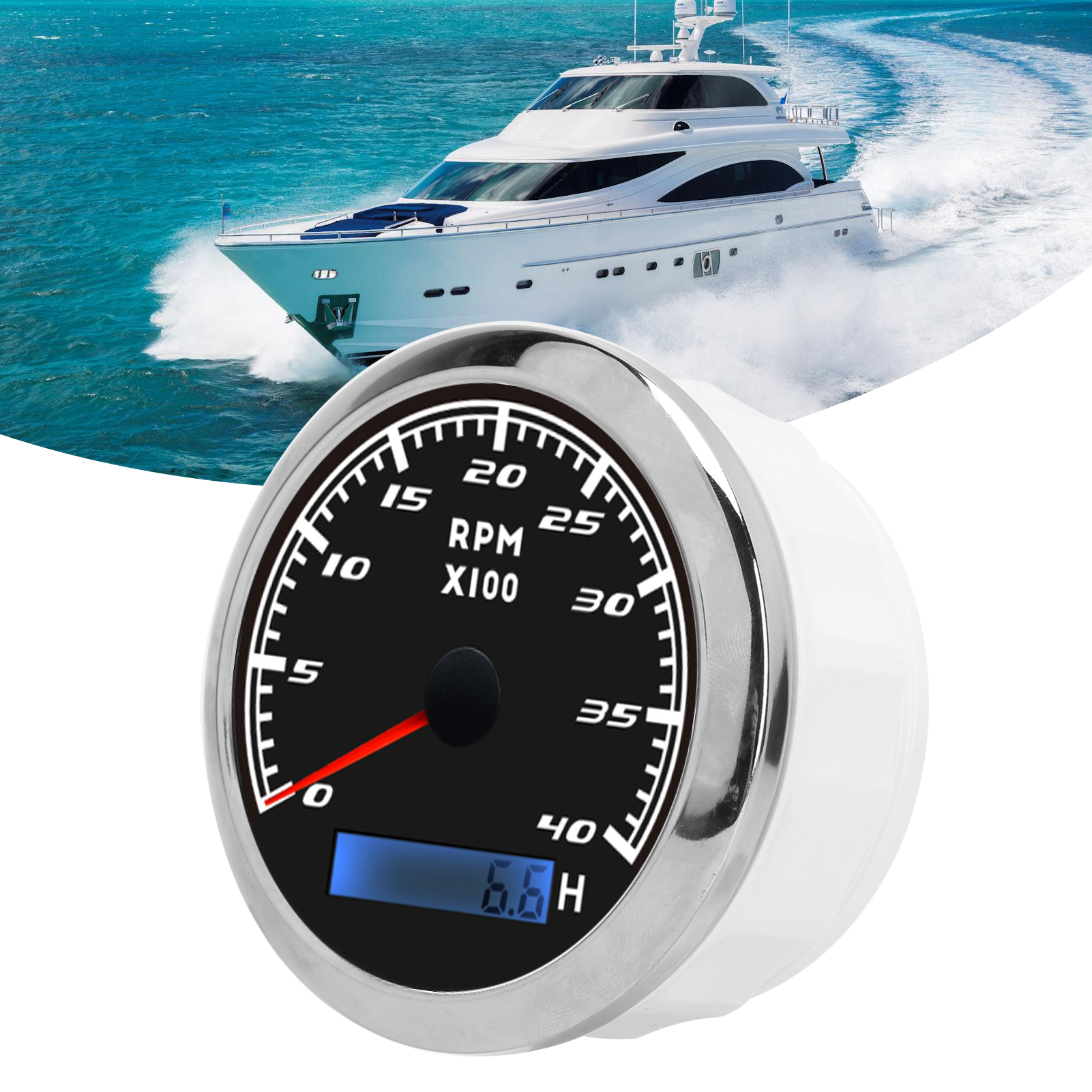Universeller Analoger Drehzahlmesser Für Autos Und Boote (cx8003/cx8004) Schwarz