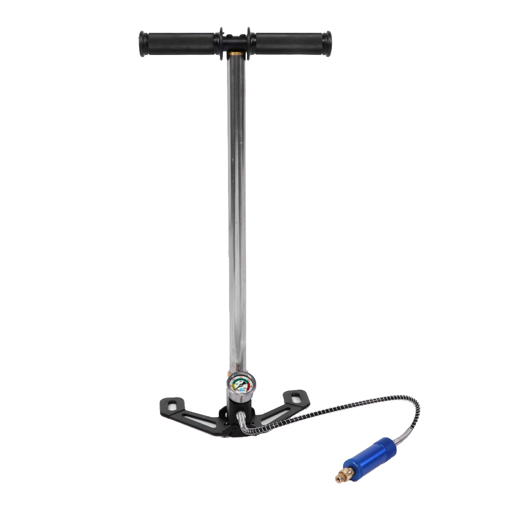 Hochdruck-luftpumpe 30 Mpa, Aus Edelstahl Der Güteklasse Iii, Große Wassergekühlte, Klappbare, Handbetriebene Luftpumpe 40 Mpa, Klappbares Modell Aus Edelstahl In Naturfarbe + Doppelwandiger Öl-wasser
