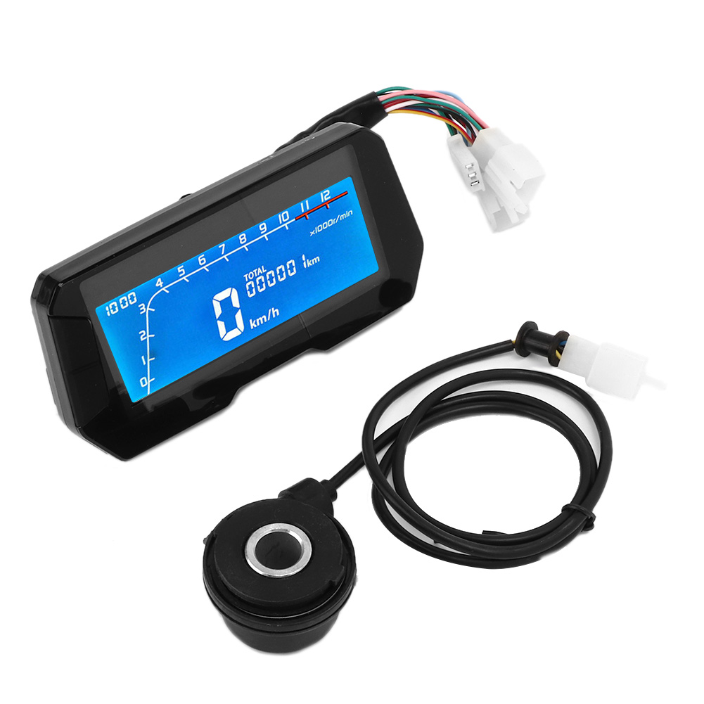 Lcd-digitalkilometerzähler Für Motorräder, 12.000 U/min, 6 Gänge, 2 Zylinder