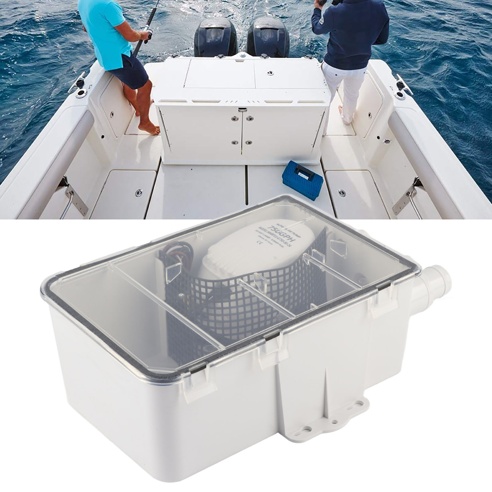 Automatische Elektrische Tauchpumpe (12 V/24 V Gleichstrom), 750 Gph, Für Yachten, Wohnmobile, Boote Und Außenbäder (g750-0124v). Vollautomatischer Schalter.
