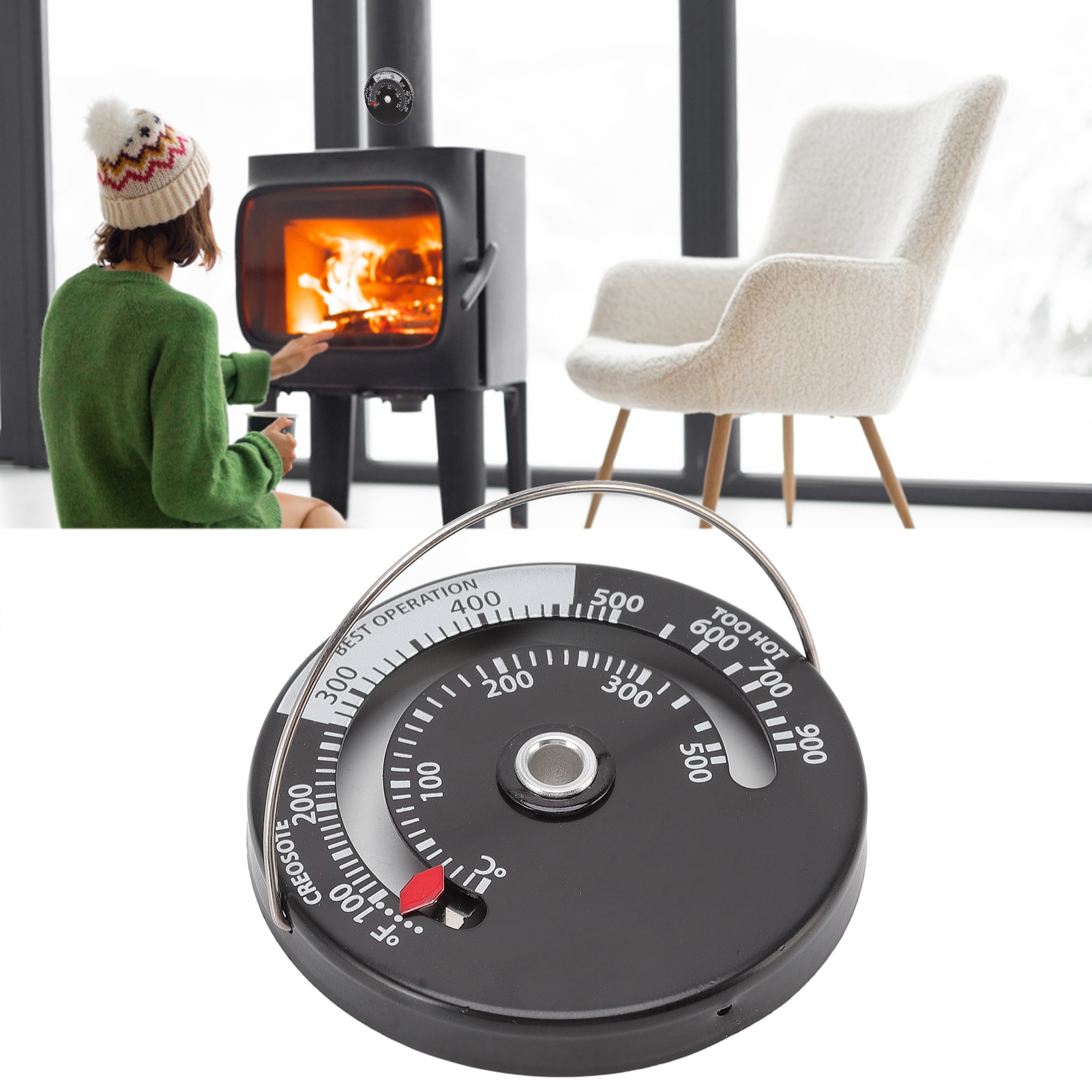 Geeignet Für Bimetall-schornsteinthermometer, Magnetische Adsorptionsthermometer Und Schornsteinrohrthermometer.
