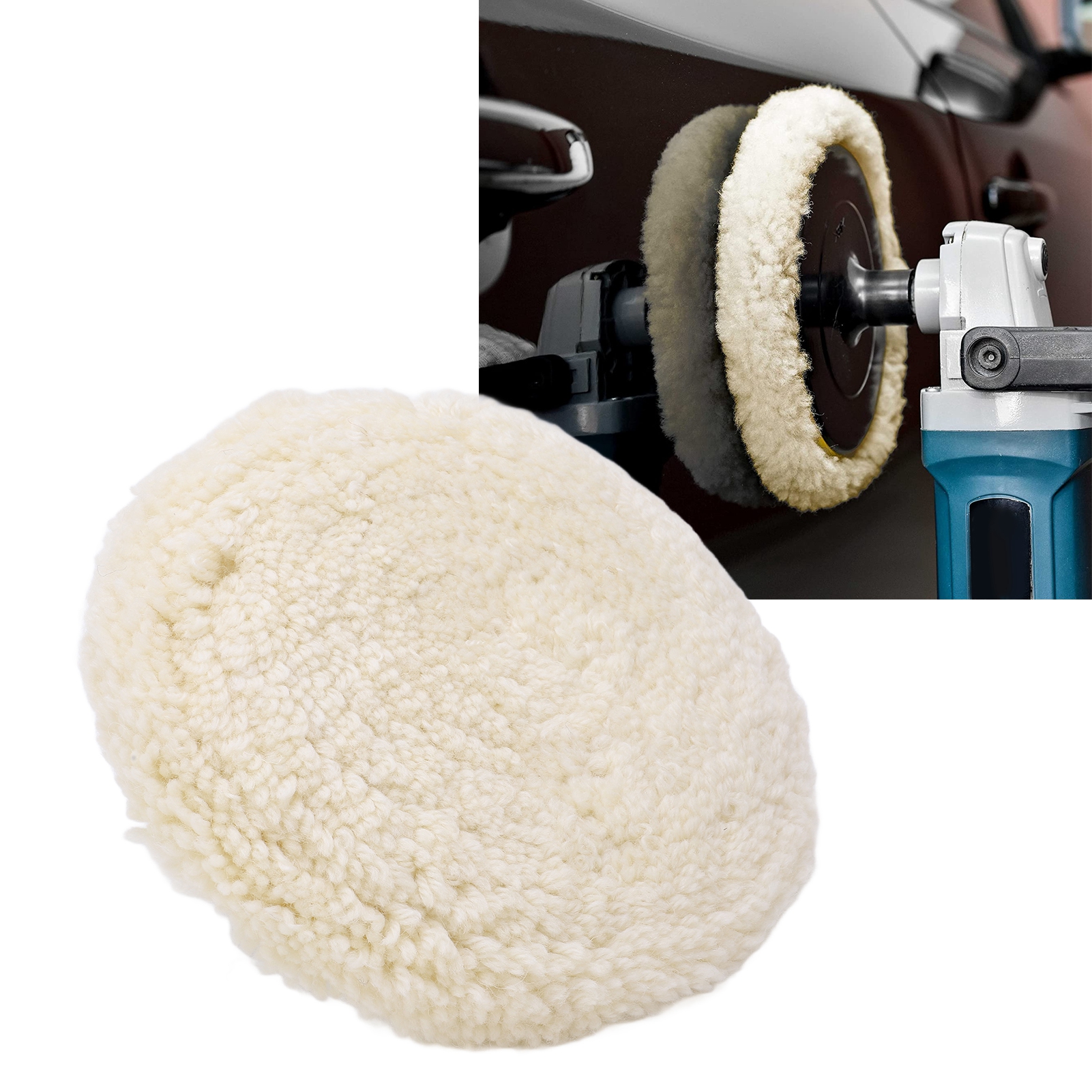 Ein 26,8 Cm Polierpad Für Die Autopolitur.