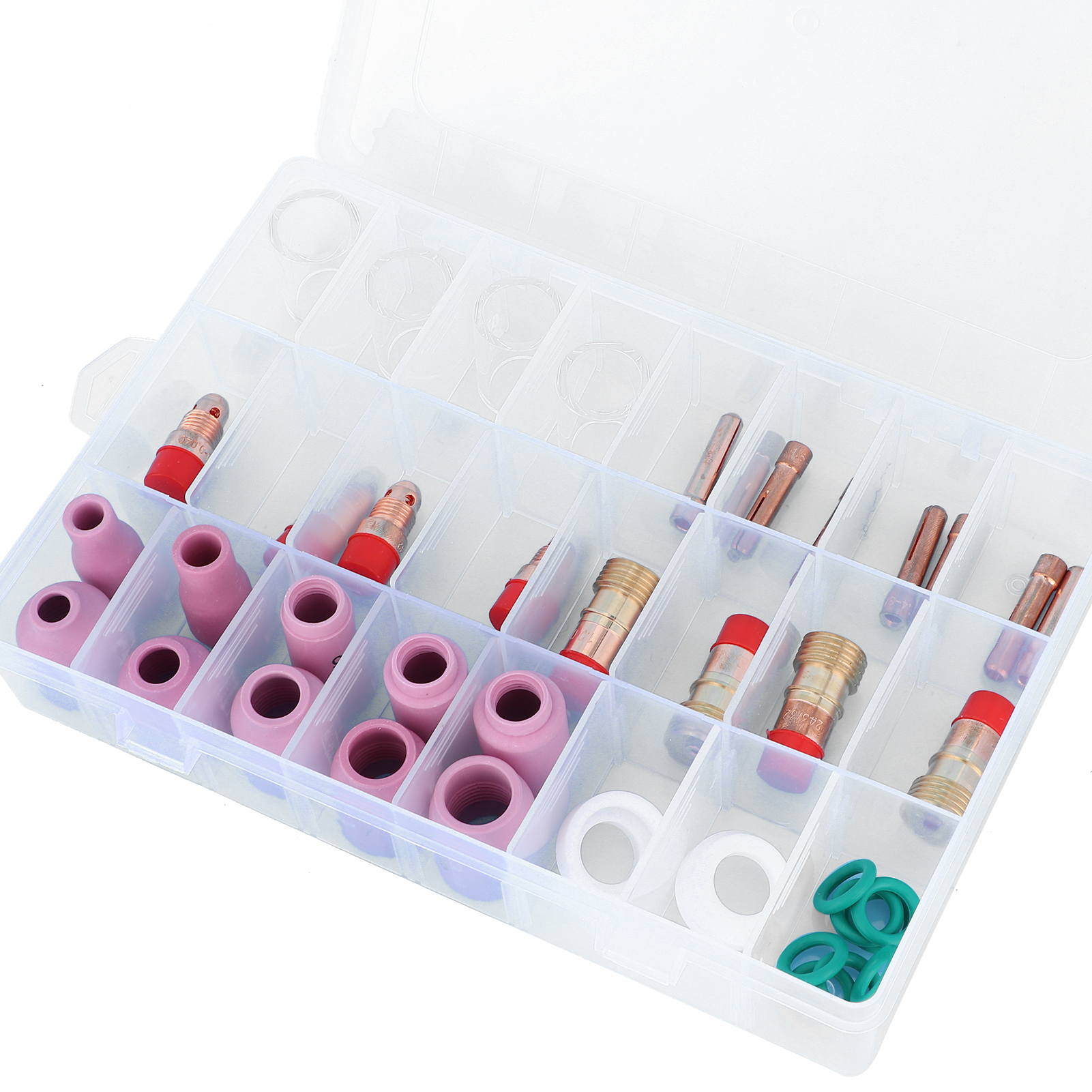 40-teiliges Wig-schweißbrenner-set, Keramikdüse Und Hitzebeständiger Glasbecher, Seriennr. 10 Wp-171826, Für Die Wartung Und Reparatur Von Kraftfahrzeugen.