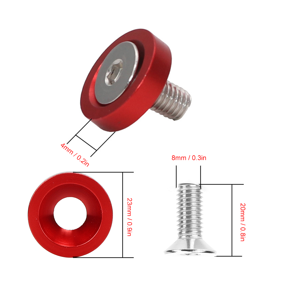Universelle Zierdichtungen M8, 6er-pack, Rot Dp003