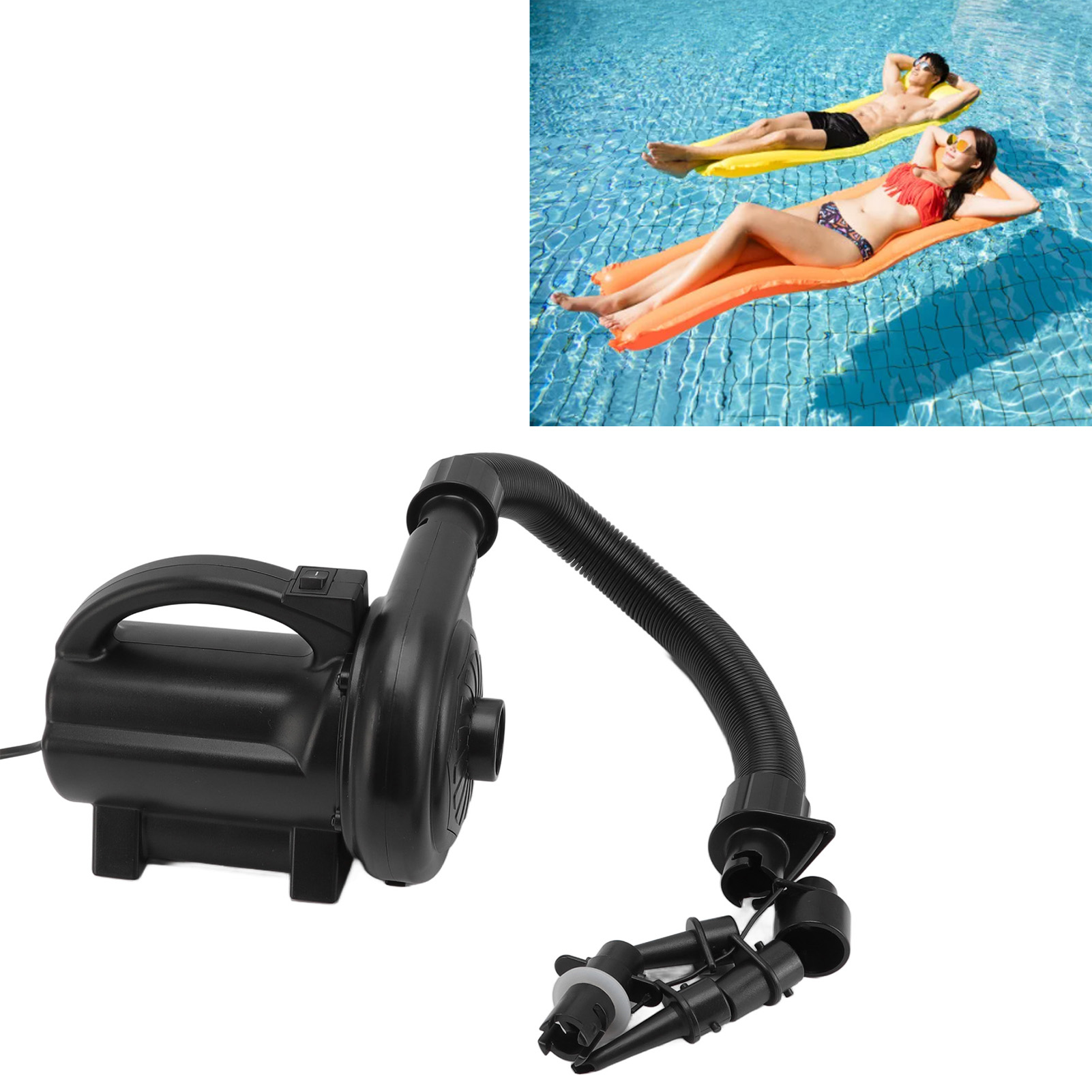 Leistungsstarke 500-w-elektro-luftpumpe Für Den Heimgebrauch, Aufblasbare Betten, Aufblasbare Pools, Yogamatten, Aufblasbare Sportkissen Und Luftpumpen (europäischer Standard 220v-240v)